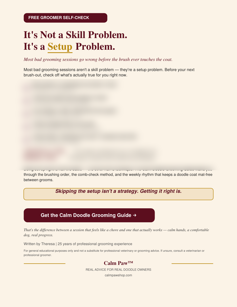 The 60-Second Doodle Grooming Check (Free Checklist)